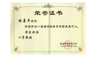 盡心盡力謀發展 盡職盡責為和諧--記縣政協常委、虹潤公司董事長林善平